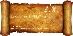 Ladányi Nóra névjegykártya